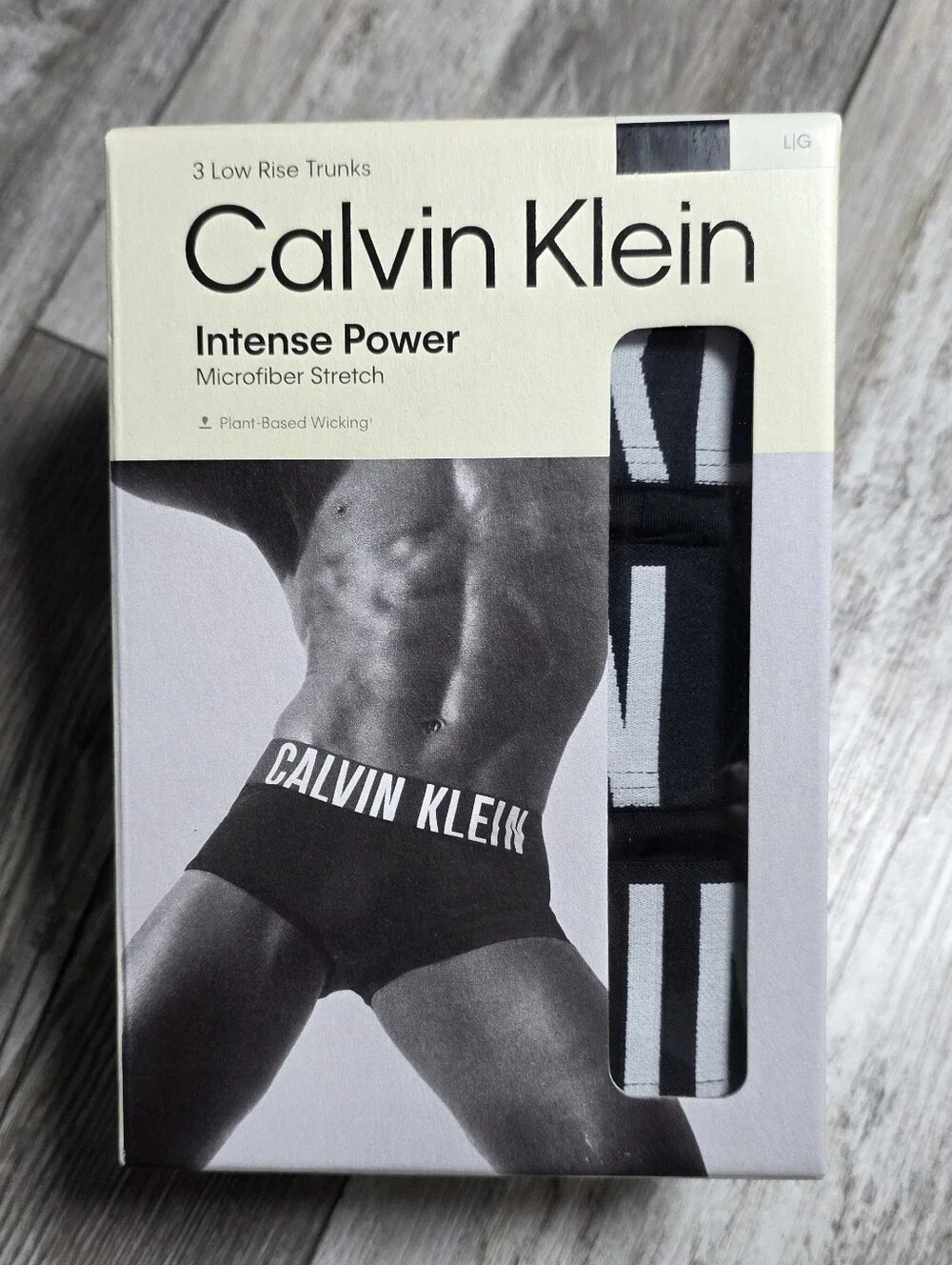Calvin Klein Men's Intense Power Microfiber Low Rise Trunks Pack of 3 Sz Lg *NWT